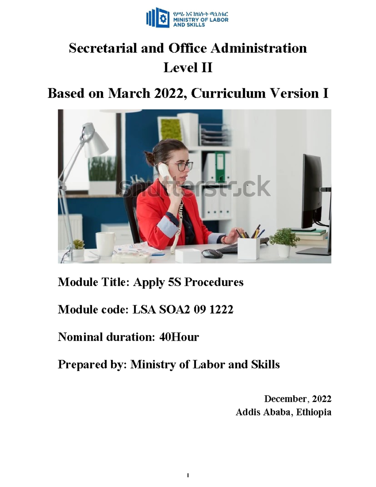 Apply 5S Procedures - SOA L-II Module Overview and Guidelines - Studocu