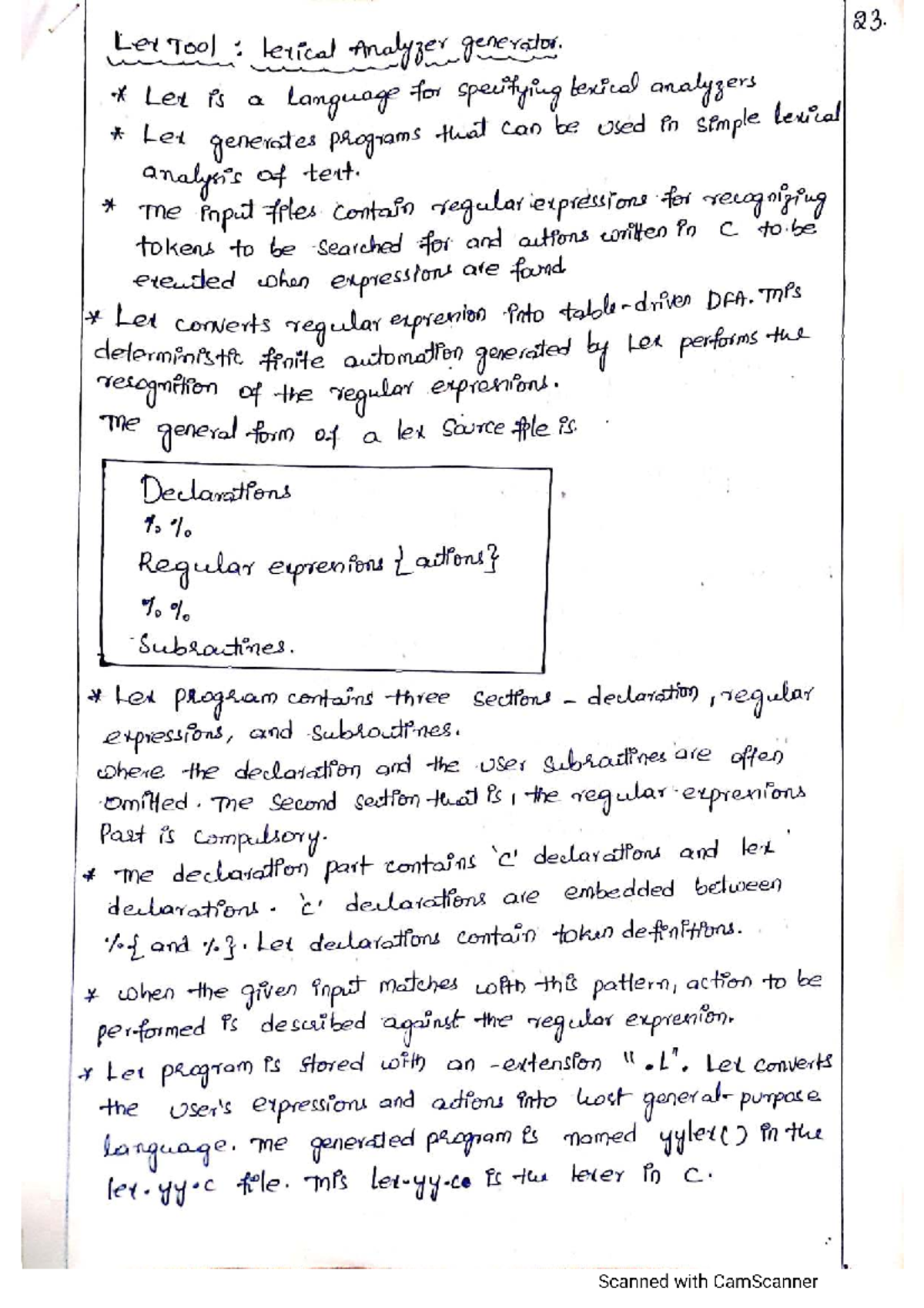 Lex Tool: Lexical Analyzer Generator Overview and Implementation Guide ...