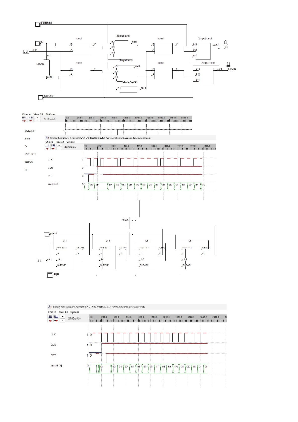 VLSI Experiments: Timing Diagrams and 3-Input NAND Analysis - Studocu