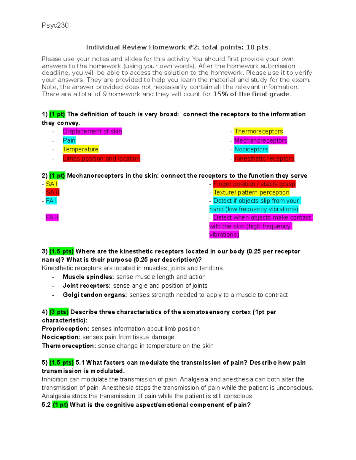Individual Review Homework #9: Motion Detection Concepts - Studocu