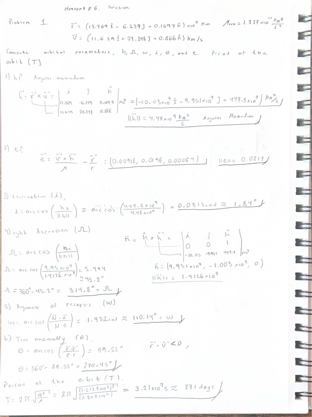 Honsura 86. Solution - Orbital Mechanics Problems - Studocu