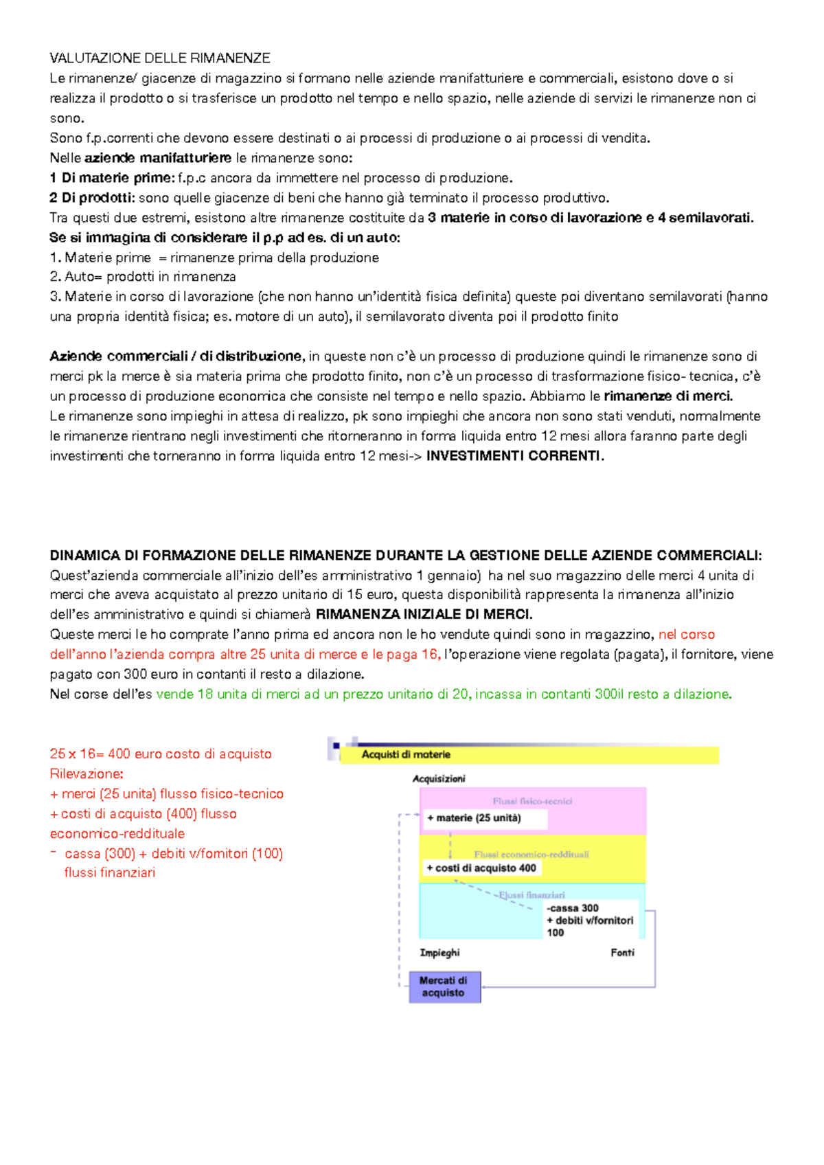 Valutazione delle Rimanenze in Aziende Commerciali - Studocu
