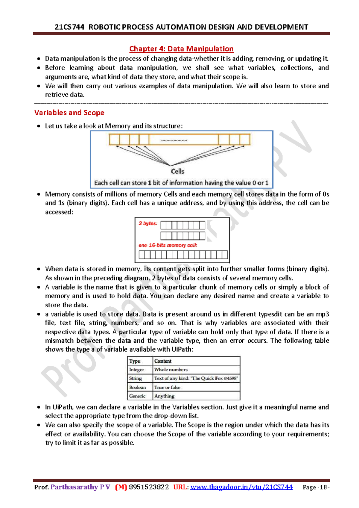 21CS744 ROBOTIC PROCESS AUTOMATION DESIGN AND DEVELOPMENT Chapter 4 ...