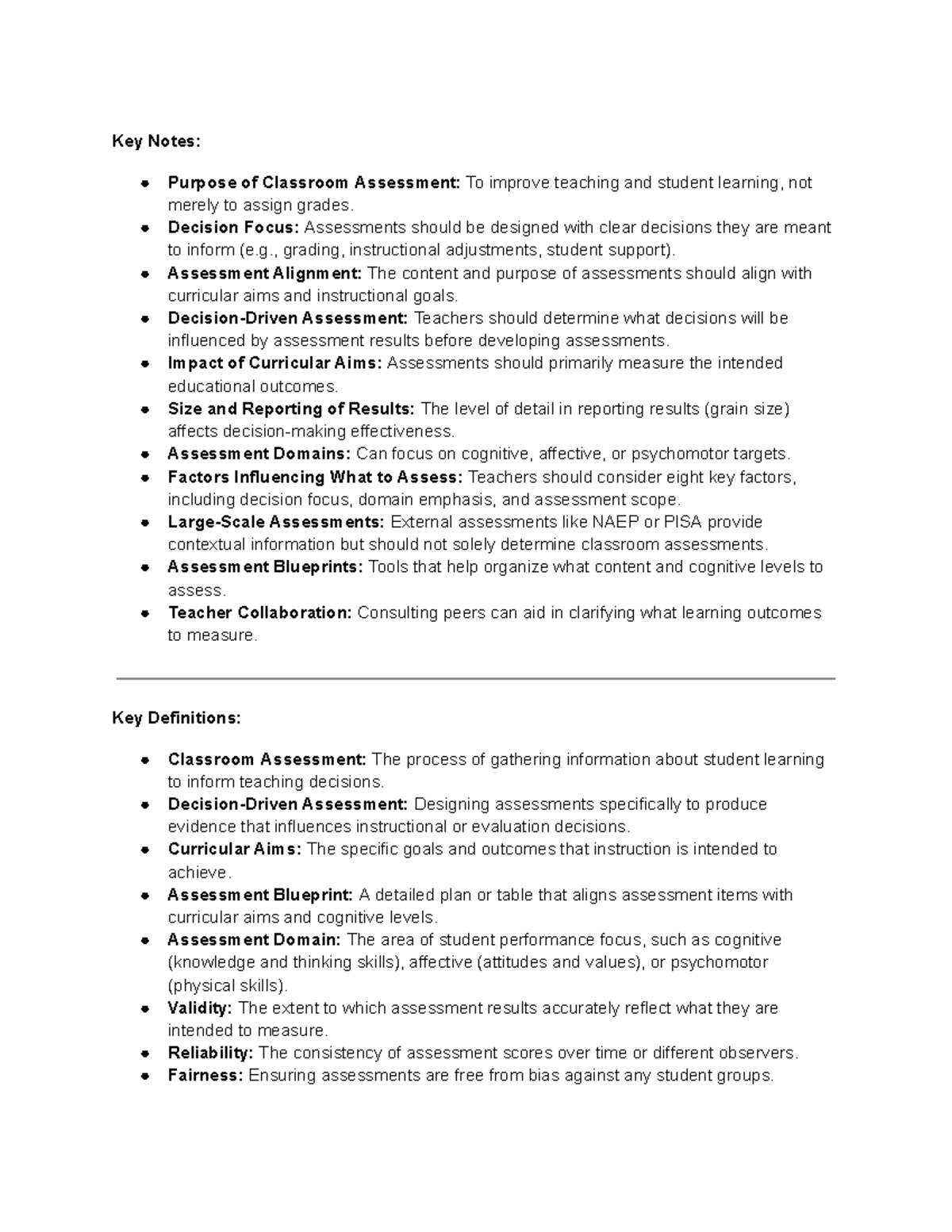 Curriculum & Assessment CH2: Key Definitions & Purpose of Classroom ...