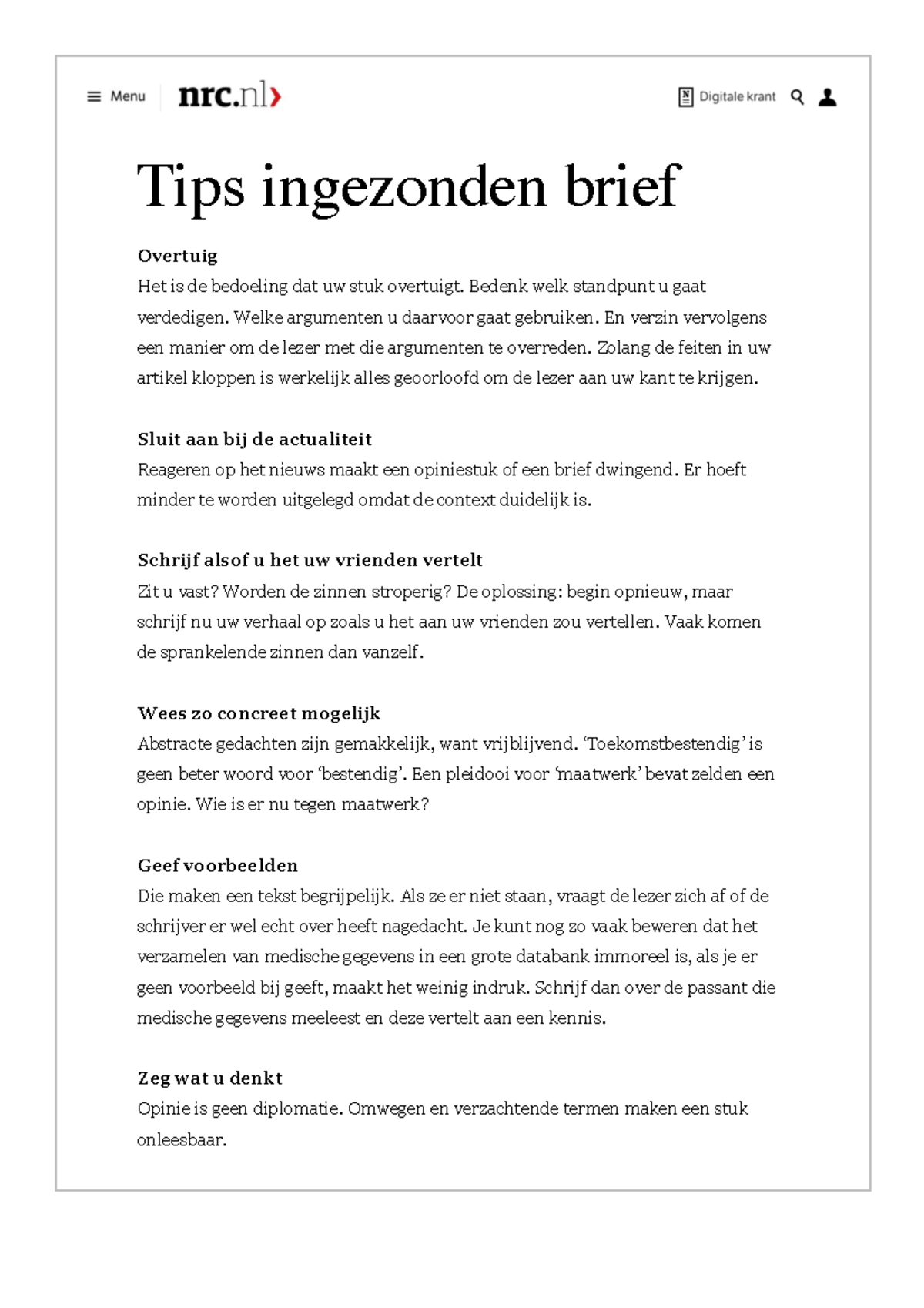 Tips voor het Schrijven van een Overtuigende Brief - Studeersnel