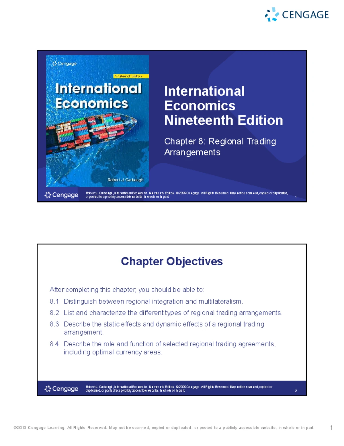 International Economics (ECO 101) Chapter 1: The Global Economy ...