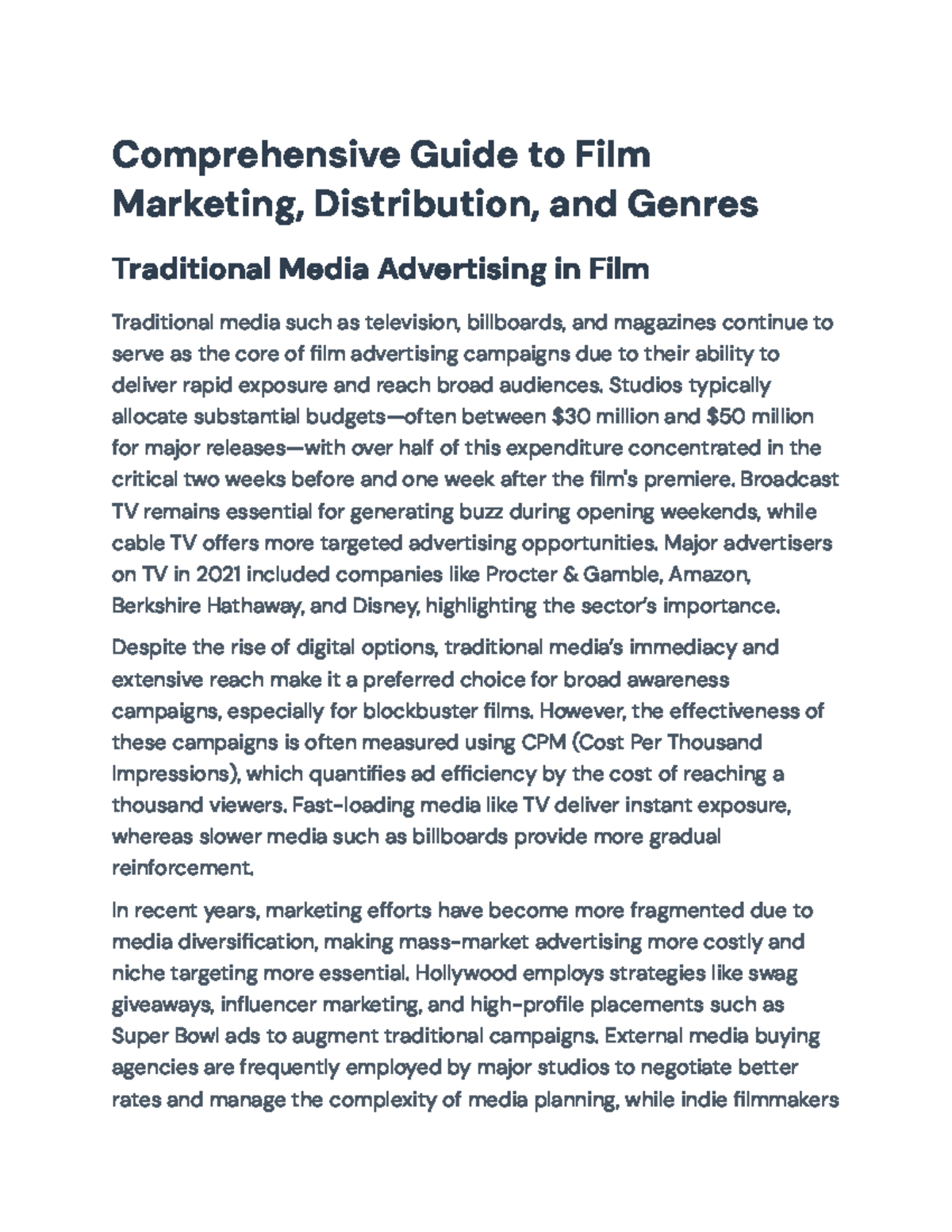 Comprehensive Overview of Film Marketing and Distribution Strategies ...