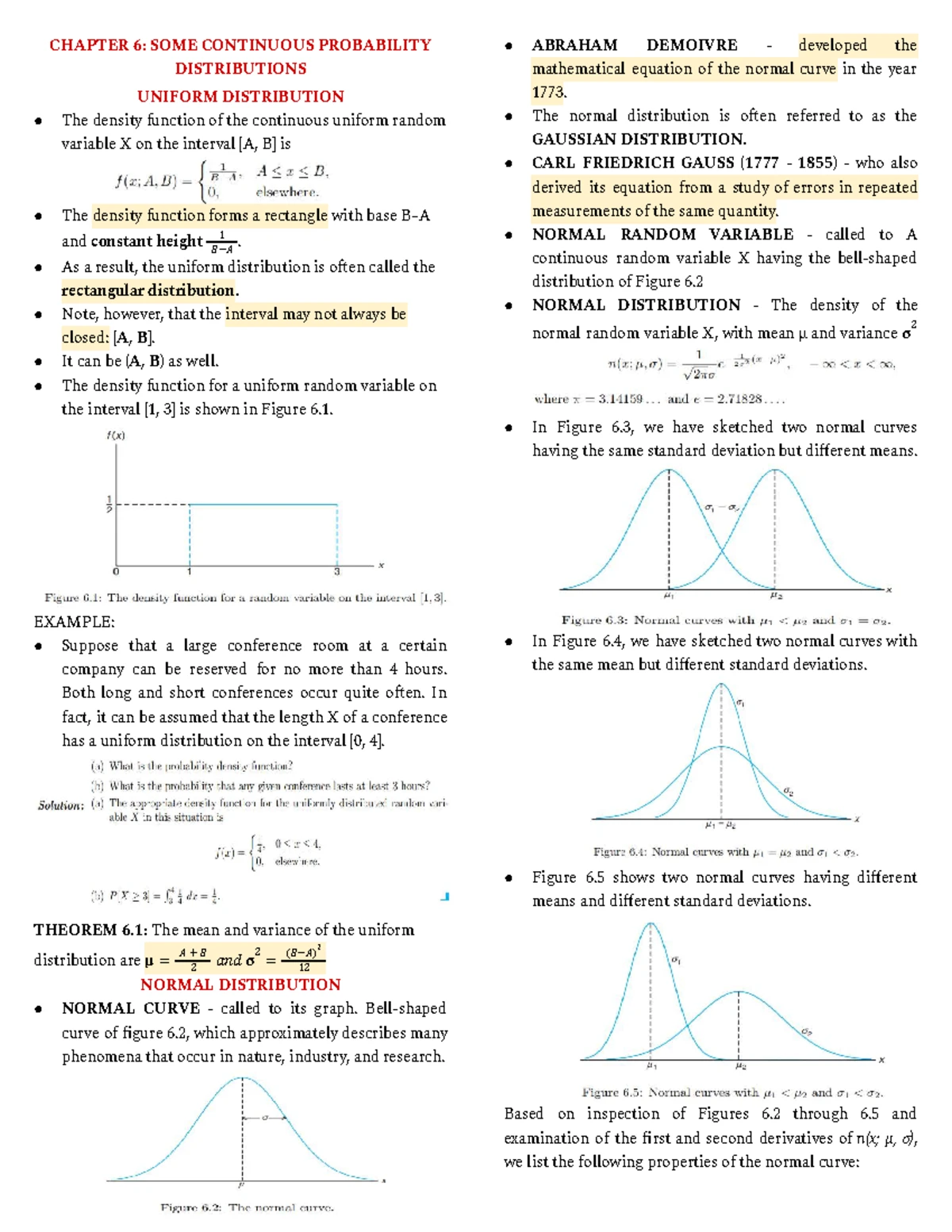 STAT 203 Statistical Analysis: Key Concepts and Definitions - Studocu