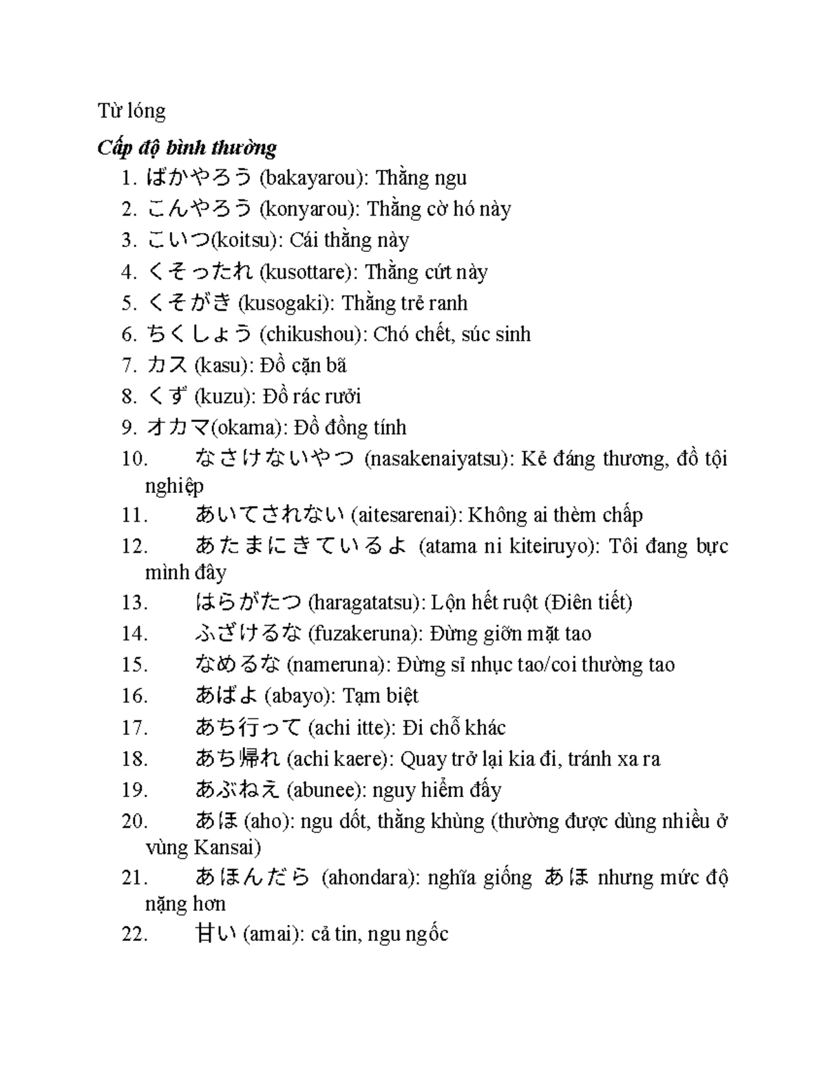 Kanji-N4 - KANJI JLPT N4 - Danh sách toàn bộ Kanji N STT