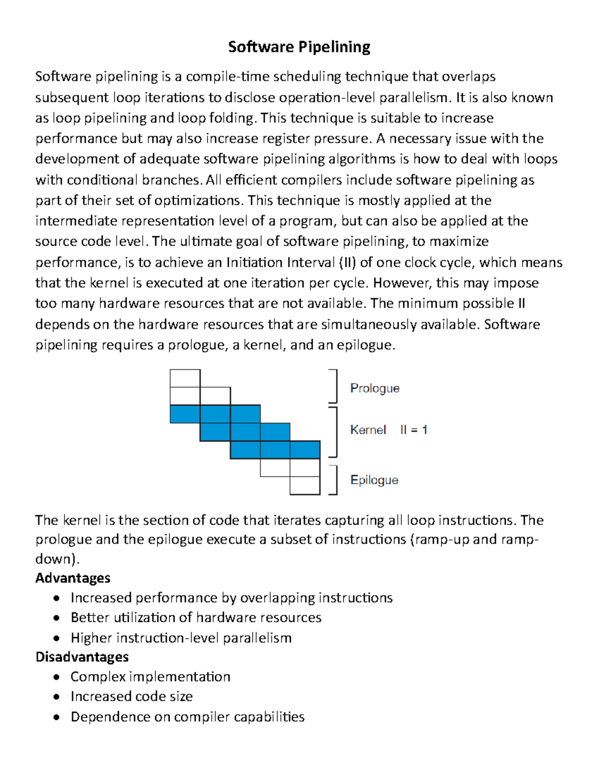 Software Pipelining - Software Pipelining Software pipelining is a ...