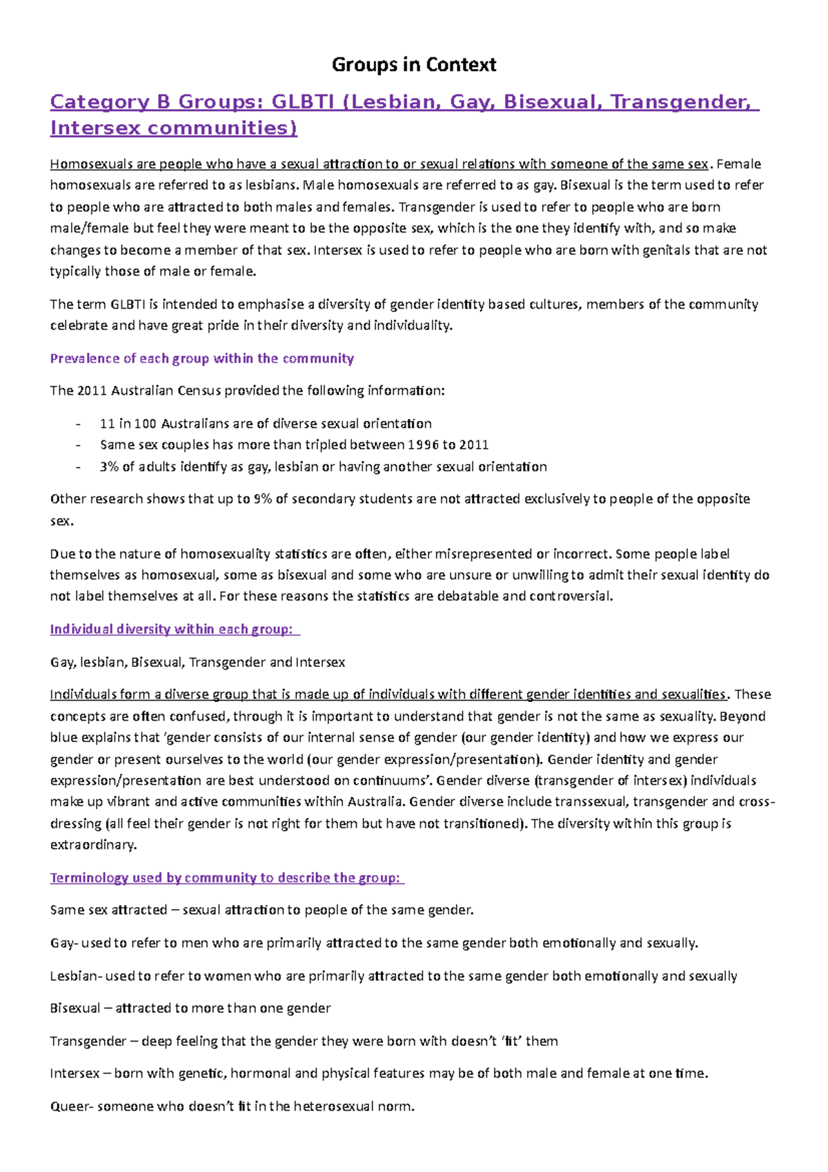 Category B Notes - helpful - 3728.2 - UWS - Studocu