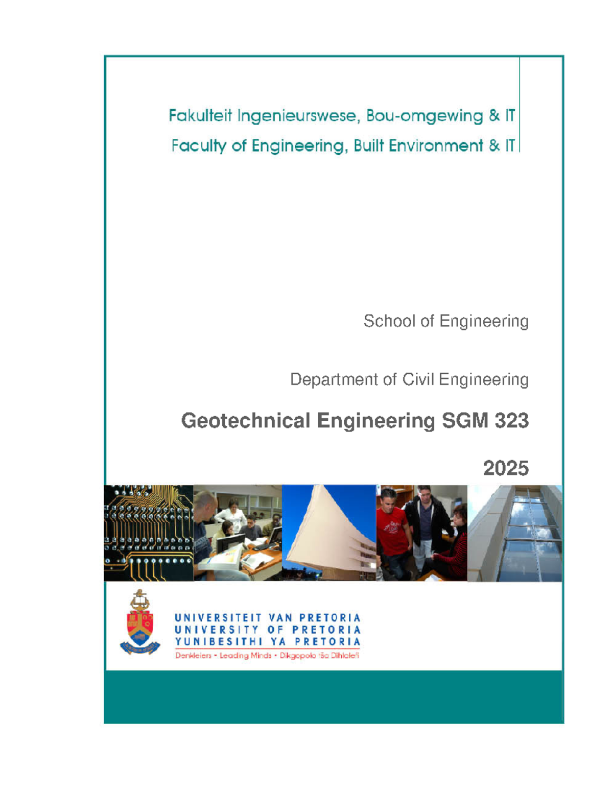 Study Guide for Geotechnical Engineering SGM 323 - 2025 - Studocu