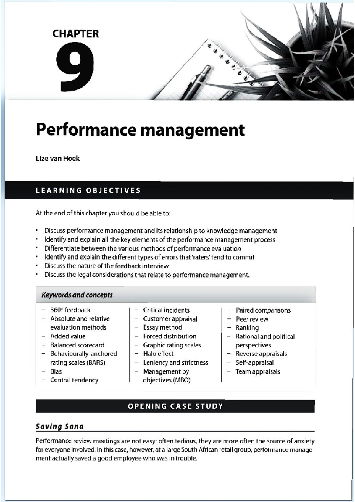 Chapter 9 HRM - Performance Management Overview and Key Insights - Studocu