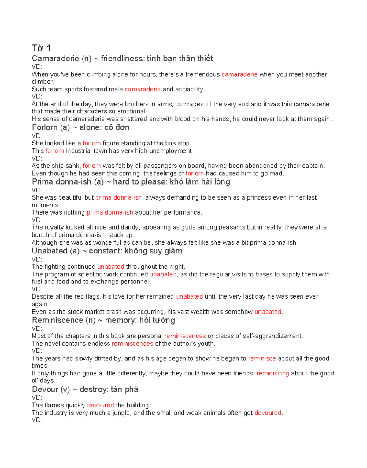 SAT Vocabulary Study Guide for Test Takers - Studocu