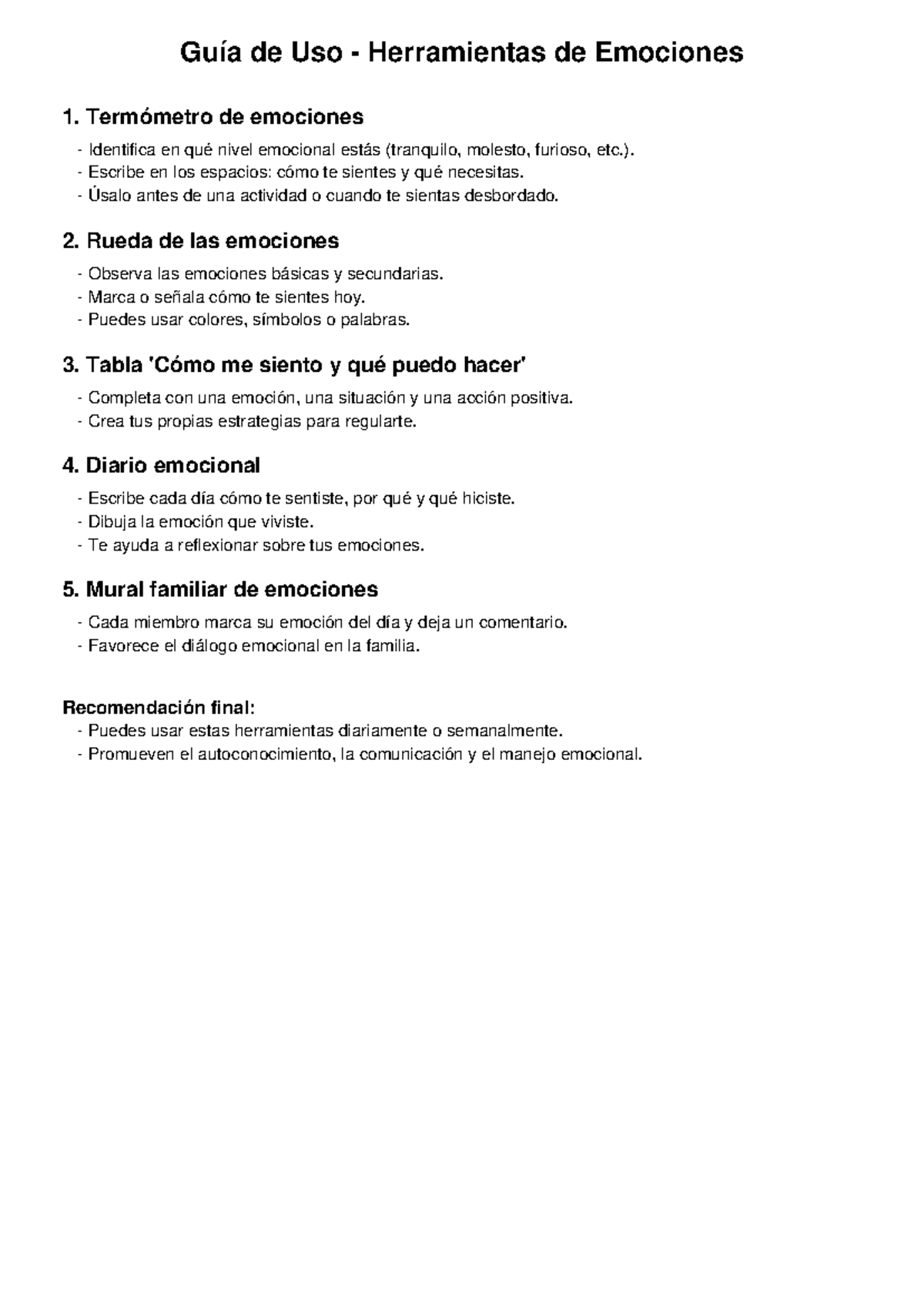 Guía Completa de Herramientas Emocionales para el Autoconocimiento ...