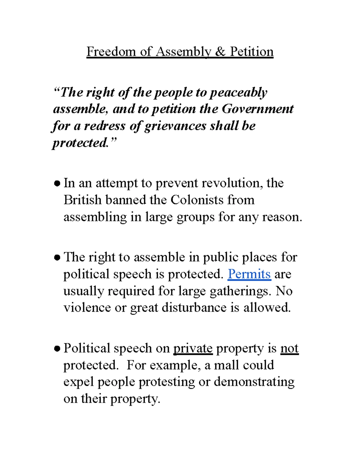 Freedom of Religion Notes: Establishment \u0026 Free Exercise Clauses - Studocu, image size:1200x1553