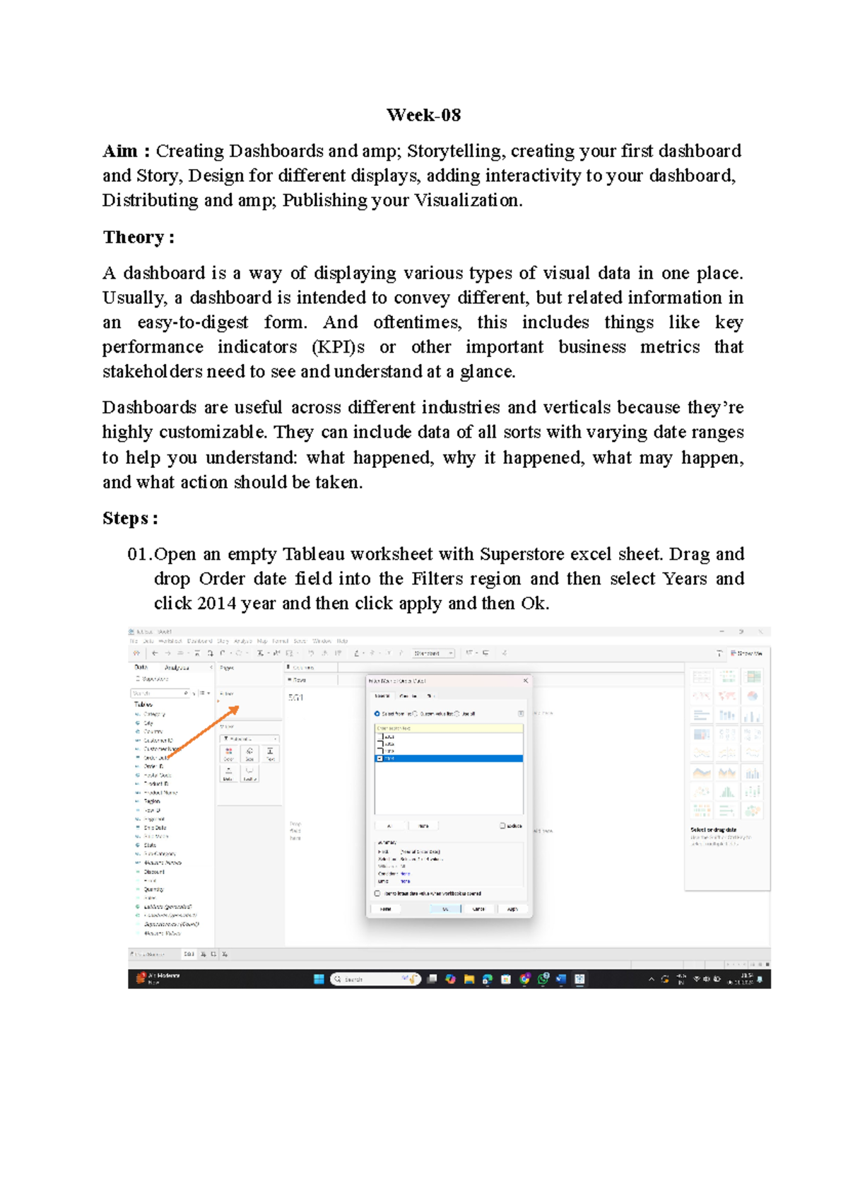 Week-08 Lab Manual - Summary computer science engineering - Week- Aim ...