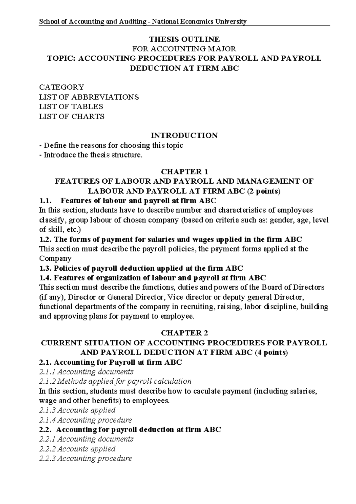 2 Thesis- Outline -Payroll - School of Accounting and Auditing ...