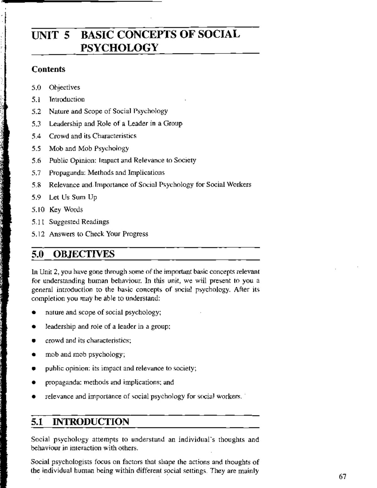 BASICS OF SOCIAL PSYCHOLOGY: UNIT 5 OVERVIEW AND KEY CONCEPTS - Studocu
