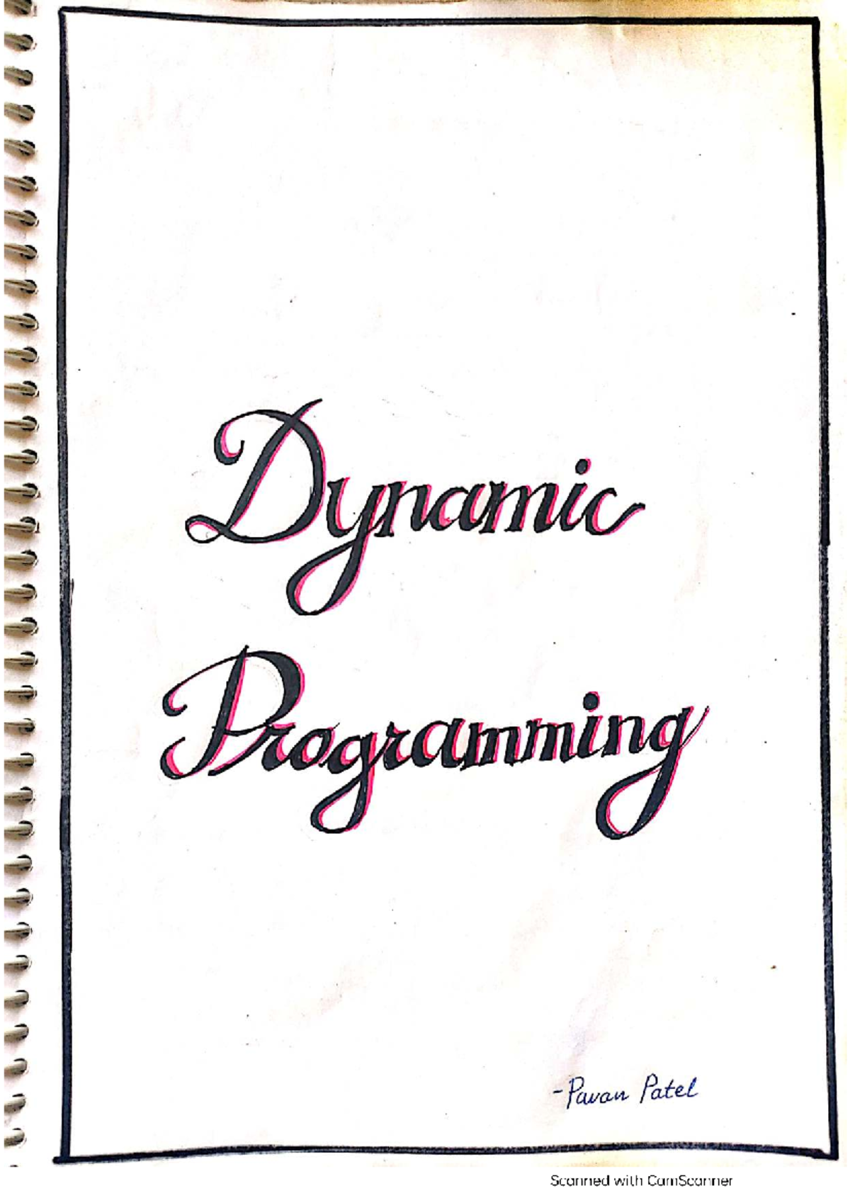 Dynamic Programming Notes (DP) - Key Concepts and Problem Variations ...