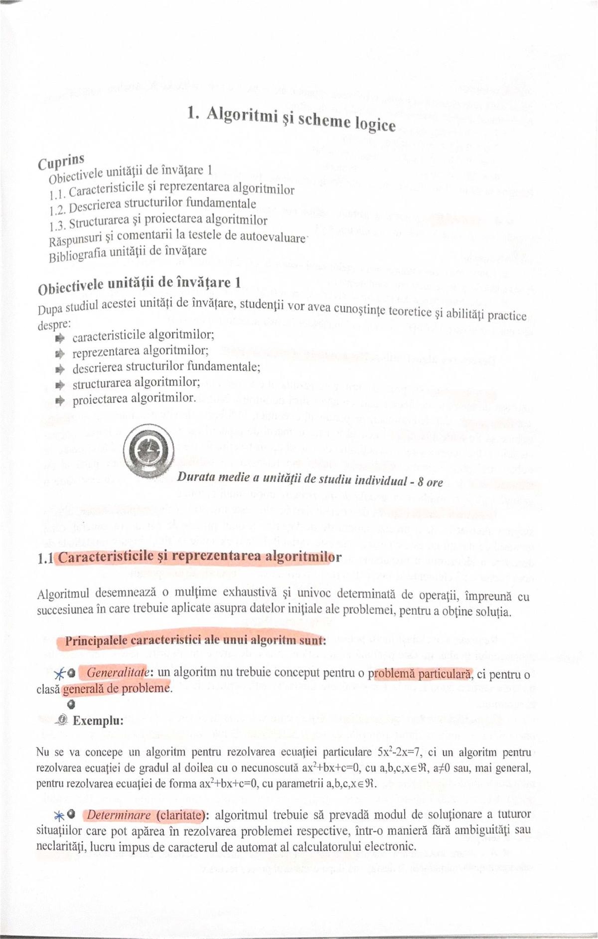 Algoritmi și Scheme Logice - Curs 1: Structuri și Proiectare - Studocu