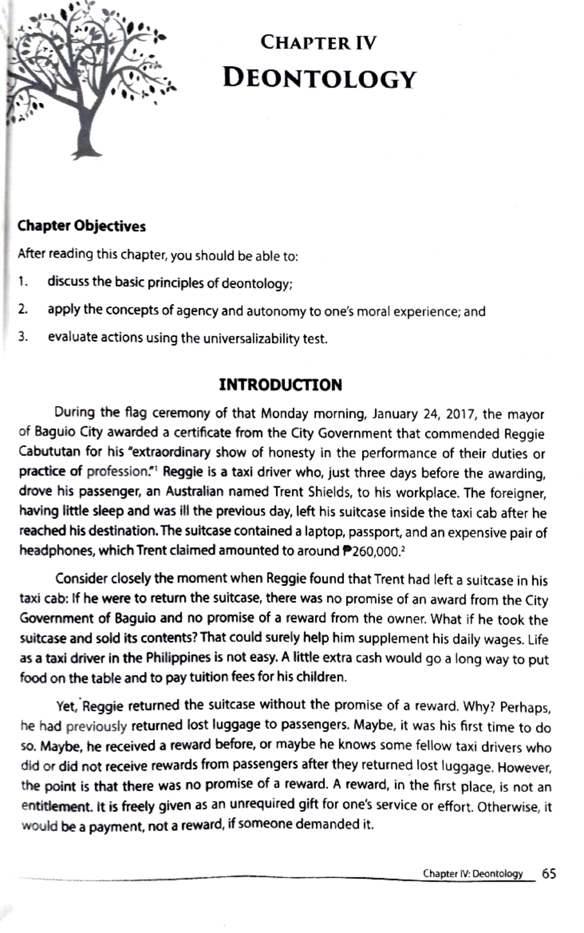 CHAPTER IV: DEONTOLOGY & CHAPTER V: VIRTUE ETHICS Overview and Key ...