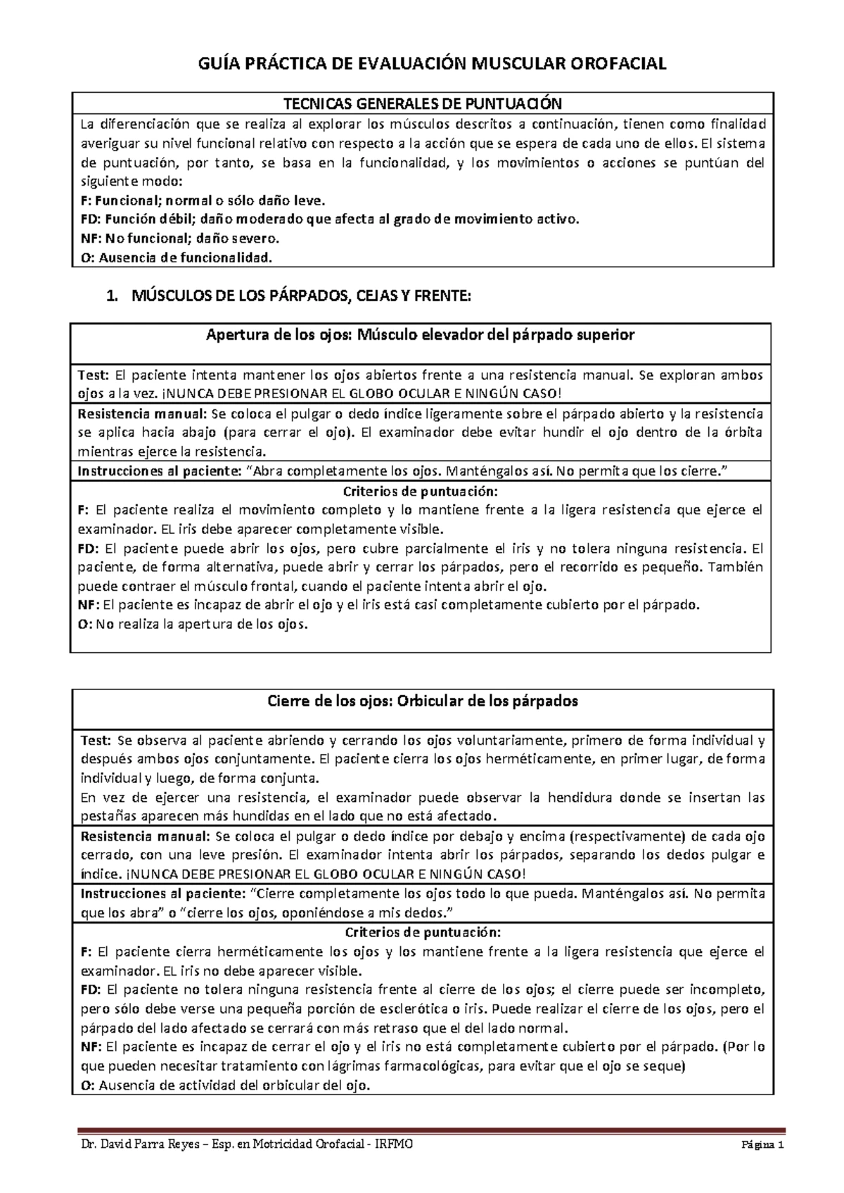 2. Protocolo de evaluación MBGR examen miofuncional - EXAMEN ...