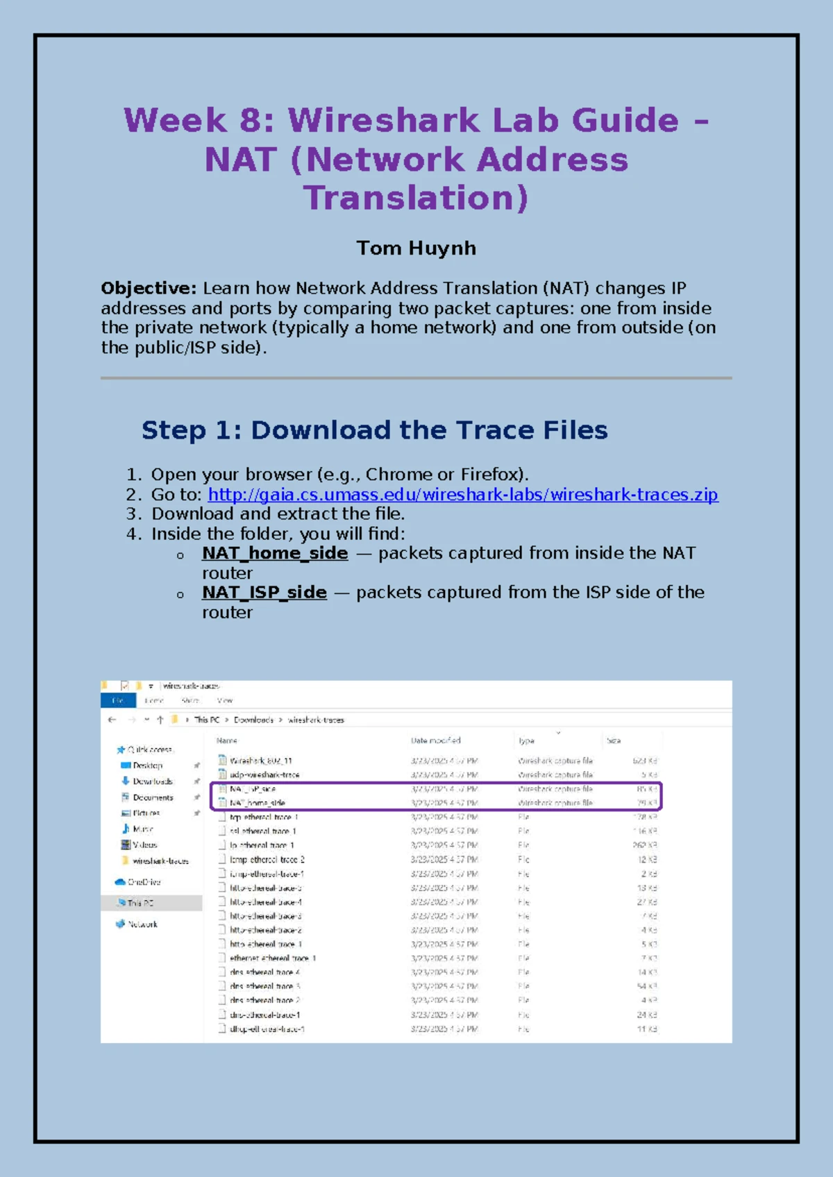 Week 6: TCP File Transfer Lab (NET101) - Wireshark Analysis - Studocu