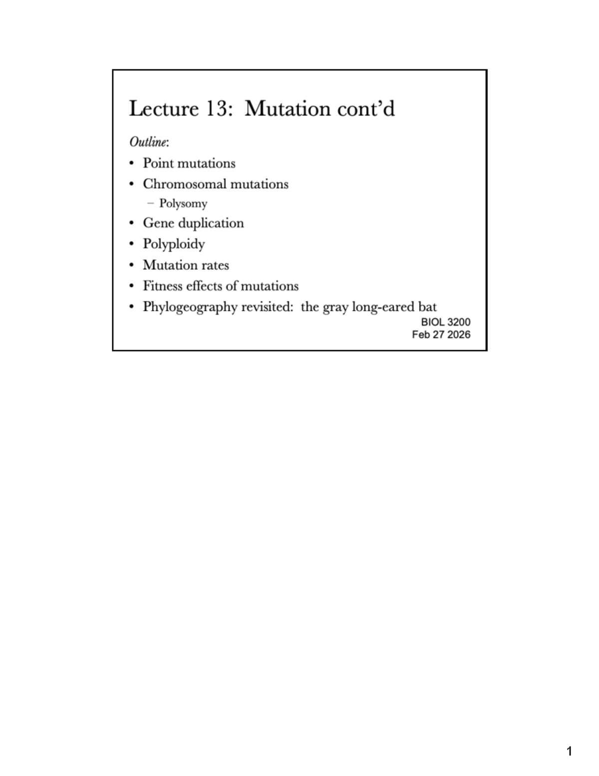 Lecture Notes on Genome Mutations and Polyploidy - Studocu