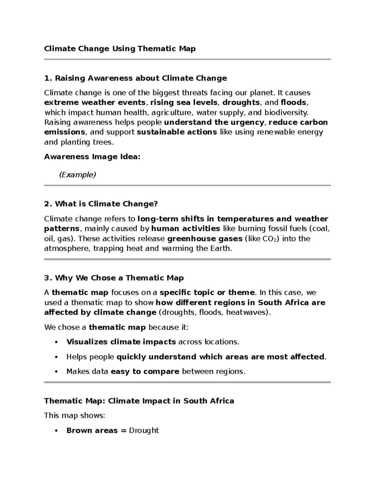 Climate Change Using Thematic Map - Climate Change Using Thematic Map ...