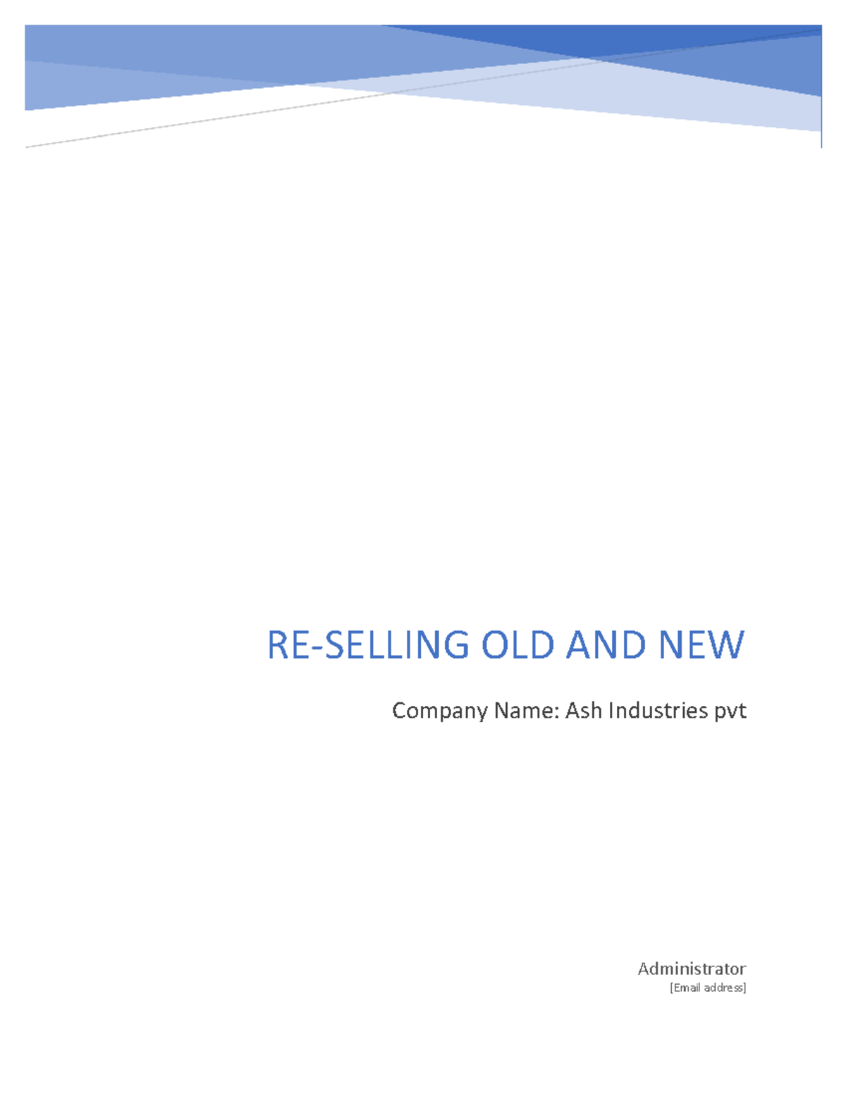Introduction to Reselling Markets and Data Analysis (CS101) - Studocu