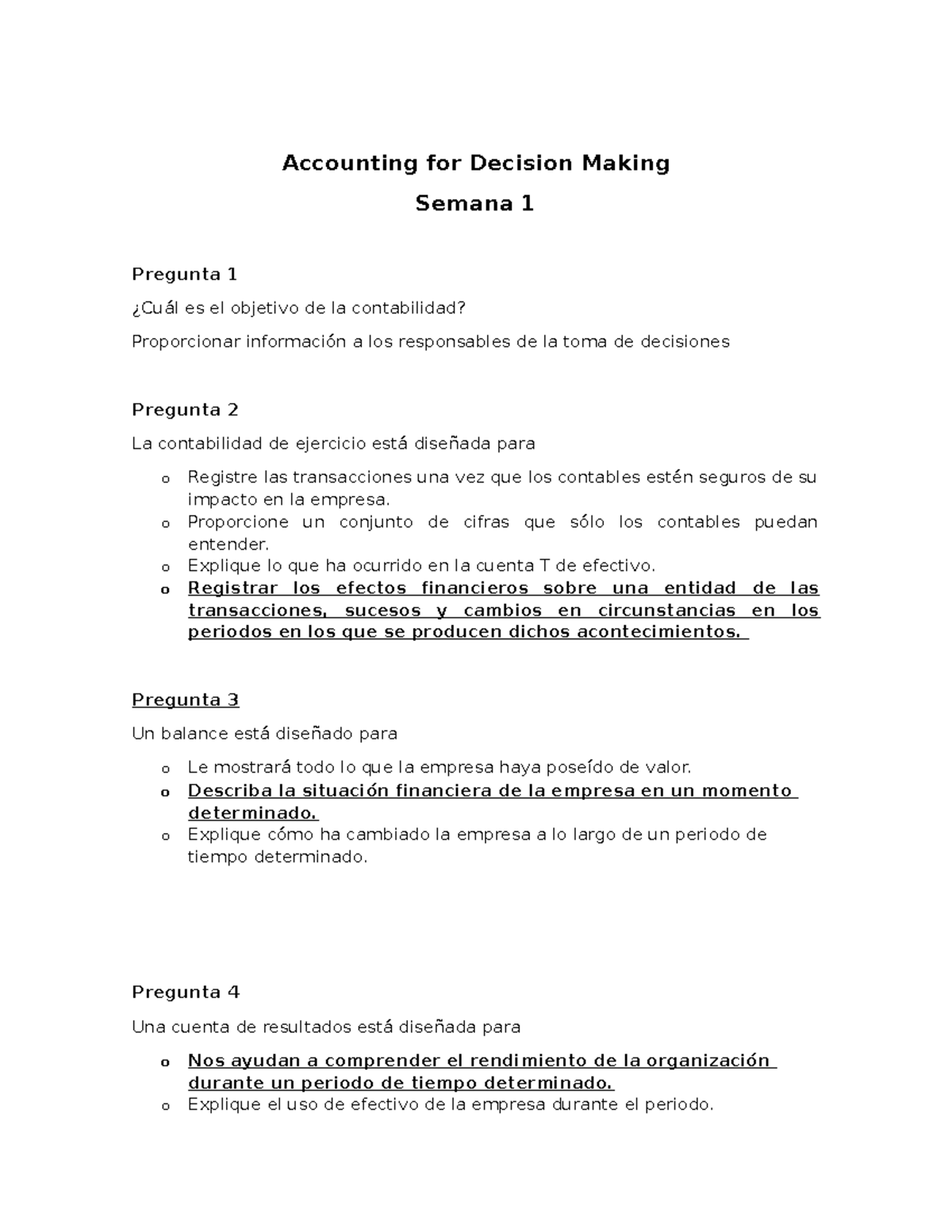 Módulo 1: Contabilidad para la Toma de Decisiones - Semana 1 - Studocu