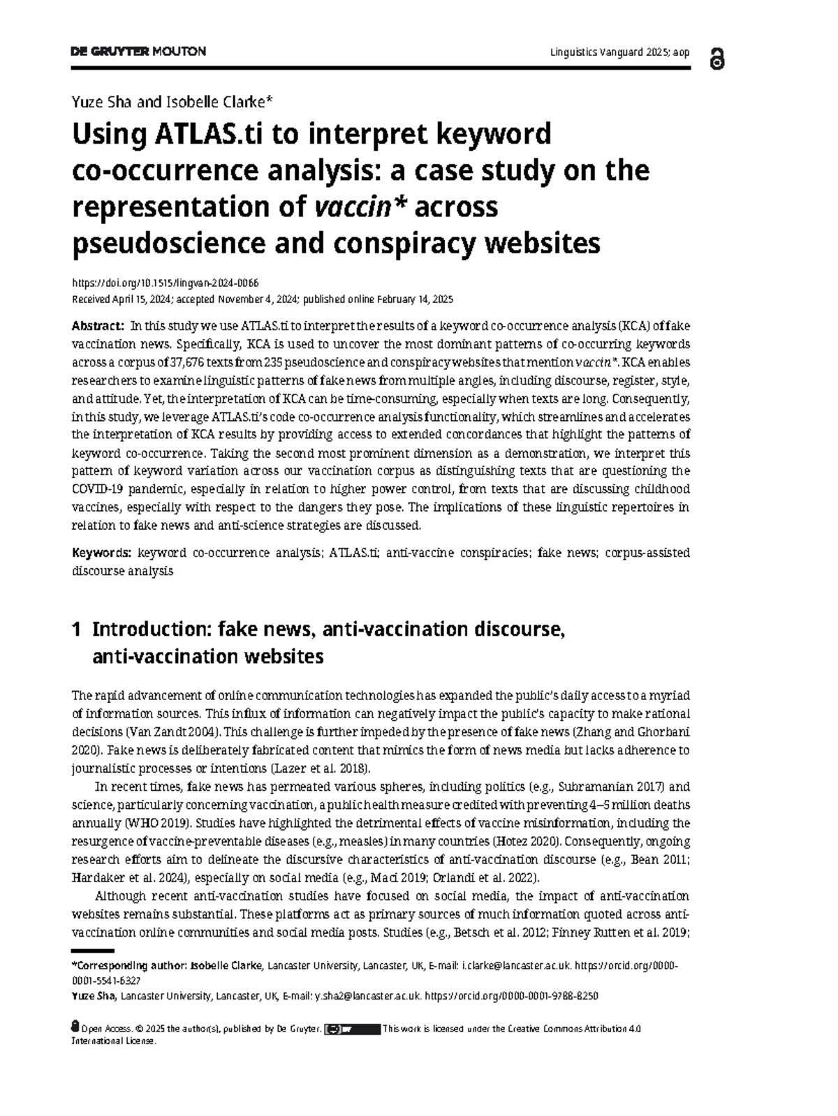 Using ATLAS.ti for Keyword Analysis: A Case Study on Vaccination ...