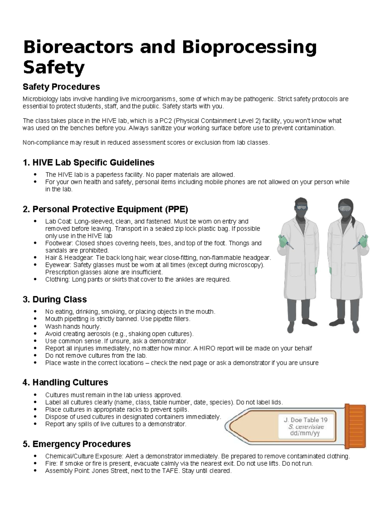 91368 Practical 1 Manual - Week 2: Bioreactor Safety Procedures - Studocu