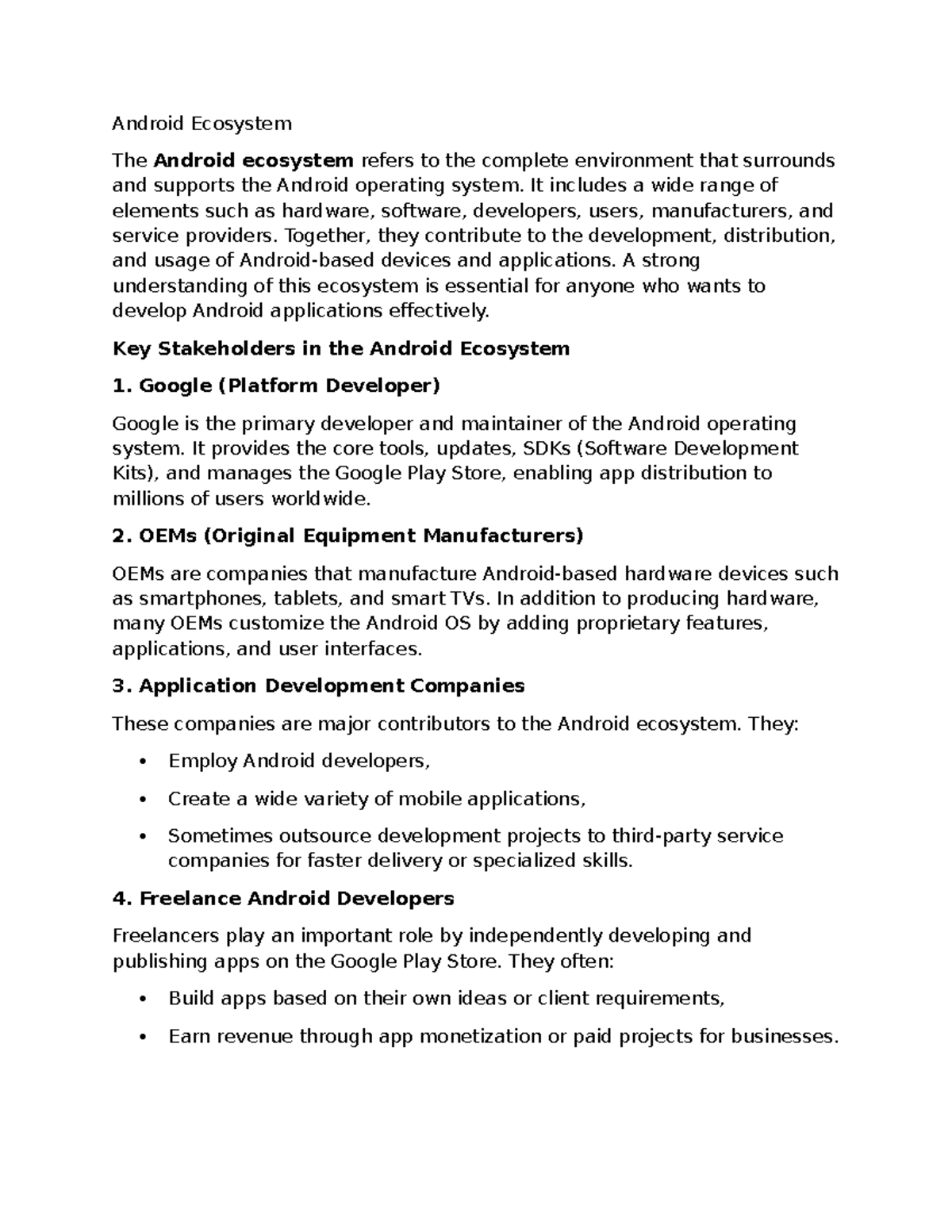 Android Ecosystem Overview: Key Components and Development Insights ...