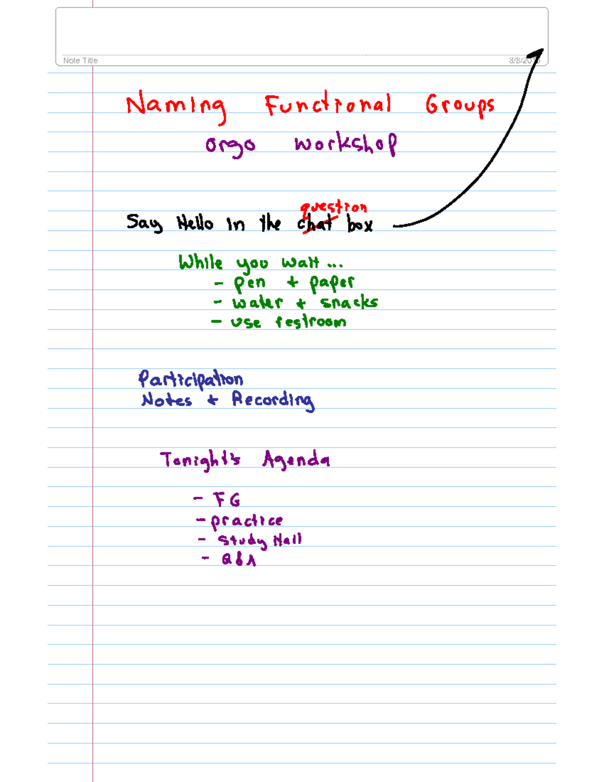 Naming Orgo Functional Groups Workshop (CHEM 101) - Studocu