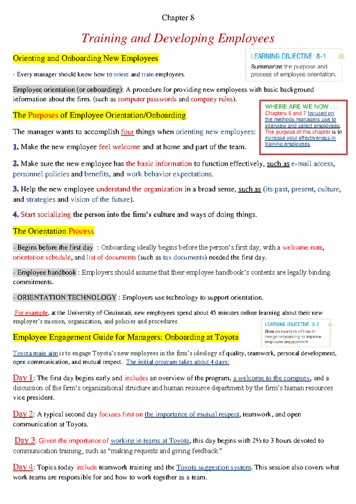 HRM 301: Training and Employee Development Summary Notes - Studocu