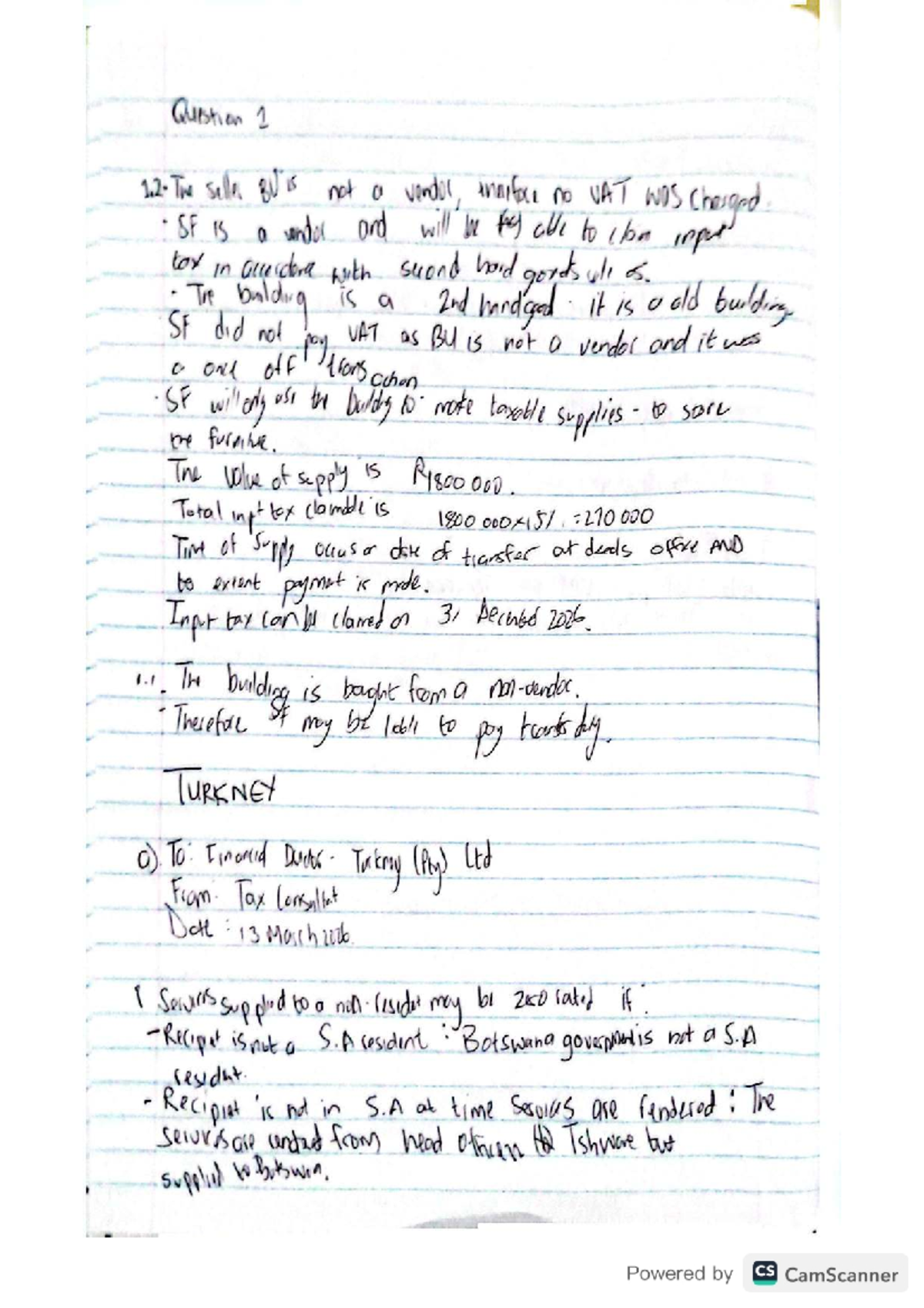 Tax2 Unseen 4 - Tutorial Submission Notes - Studocu