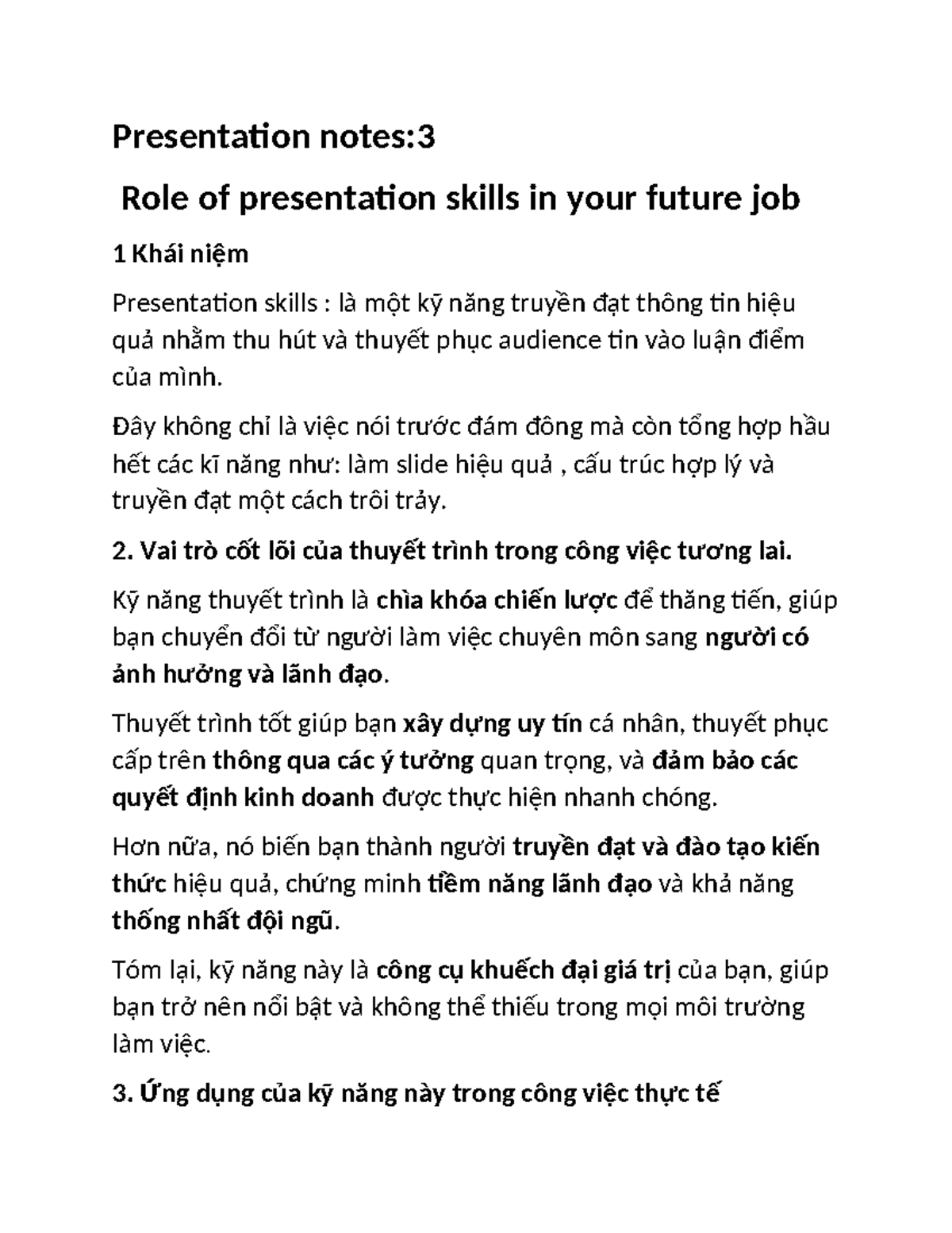 Presentation Notes: The Importance of Presentation Skills in Your ...