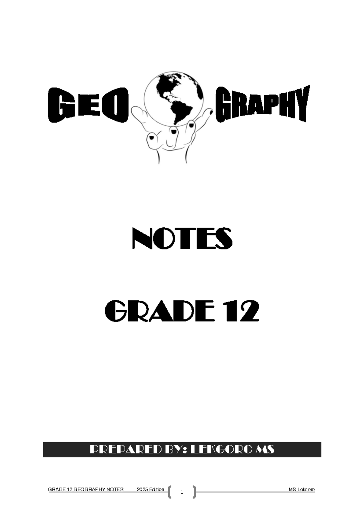 Grade 12 Geography Notes: MS Lekgoro - Physical Geography & Cyclones ...
