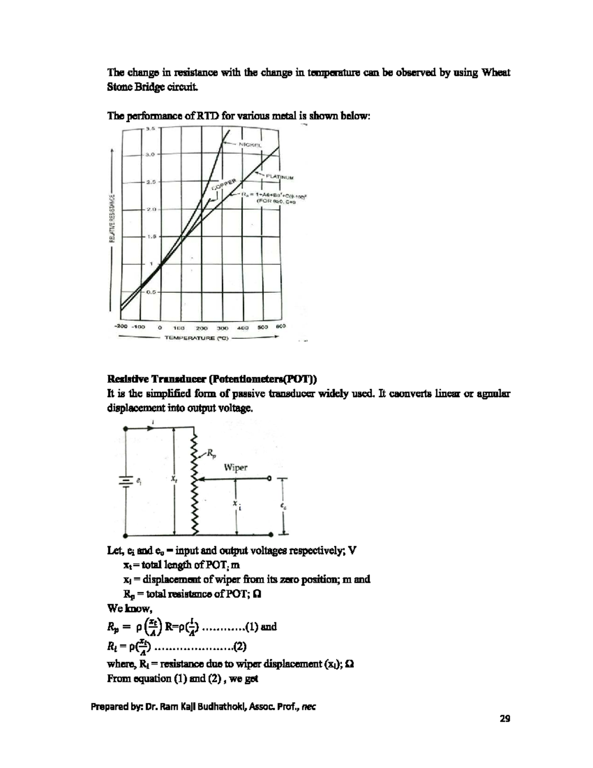 Potentiometer Analysis and Applications in Temperature Measurement (NEC ...