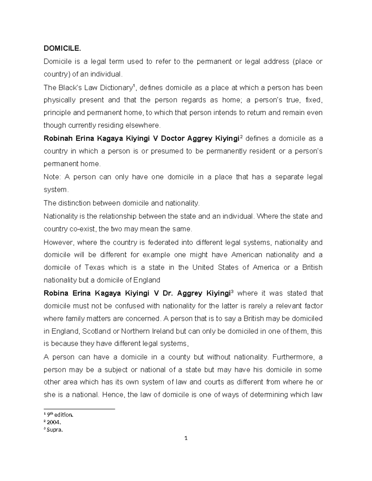 Domicile in Family Law: Understanding Legal Residence and Its ...
