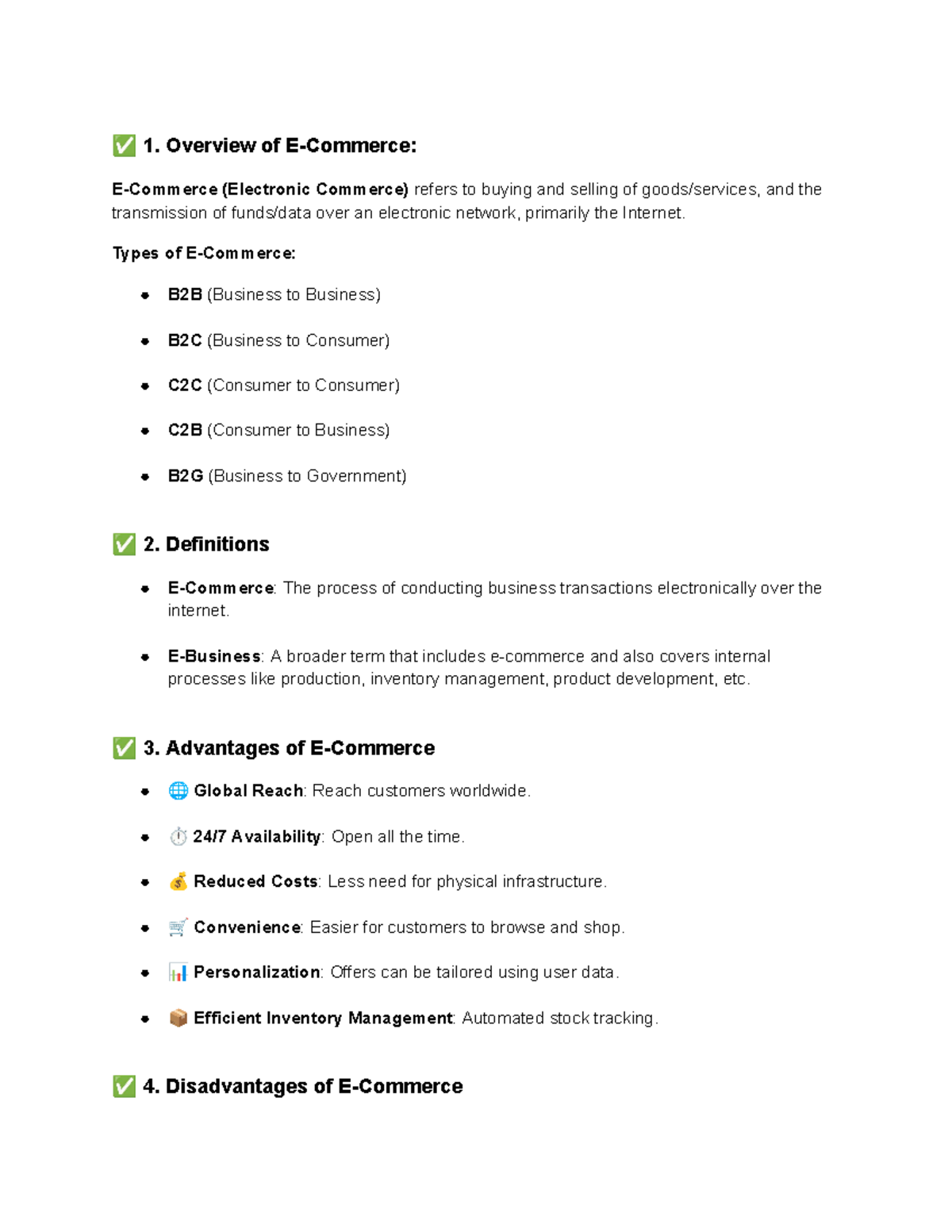 ECommerce & ERP: Comprehensive Overview and Key Insights (Final) - Studocu