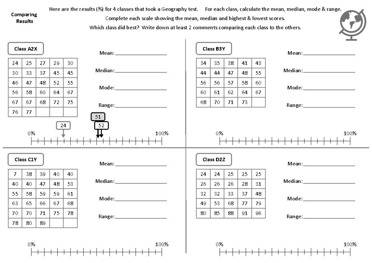 Comparing Data Worksheet A A4 - 51 Comparing Results 24 25 27 29 30 30 ...
