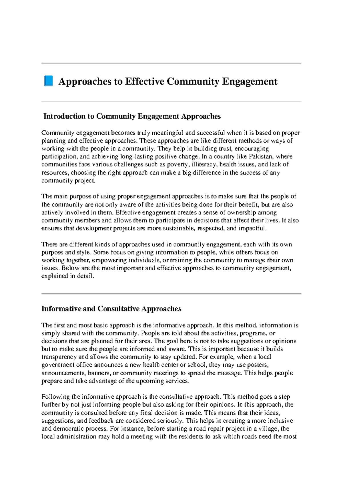 📘 Effective Community Engagement Approaches: Strategies for Success ...