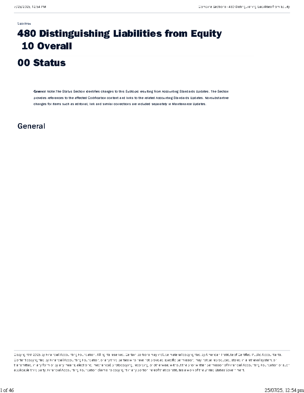 ASC 480 - Distinguishing Liabilities from Equity: Comprehensive ...