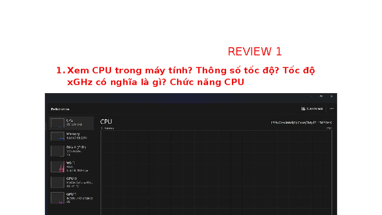 Review 1: CPU, Memory, and OS Overview - DE180849 - Studocu