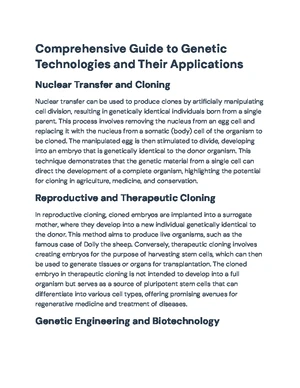 Genetic Engineering - Study Notes & Assignments - Studocu