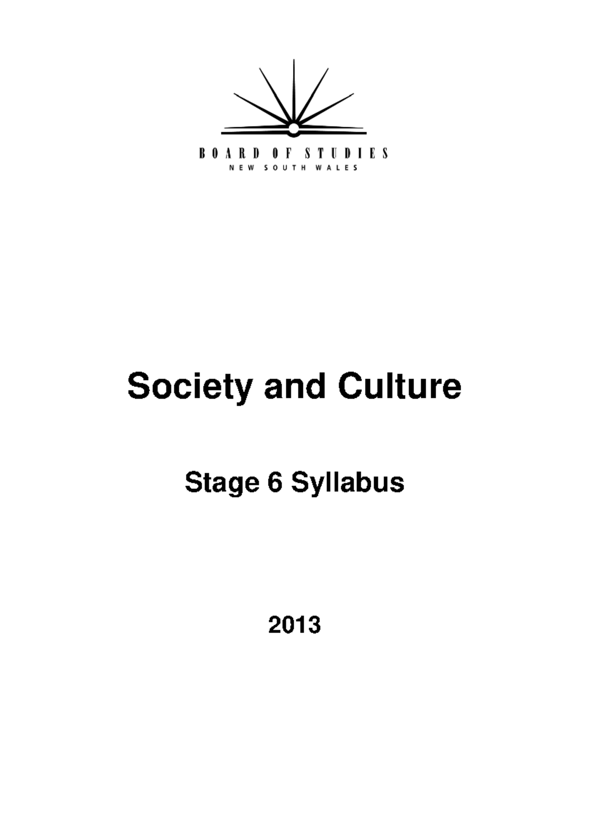 Society and Culture Stage 6 Syllabus Overview and Key Concepts - Studocu
