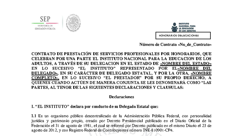 Contrato de Prestación de Servicios Profesionales - Honorarios - Studocu
